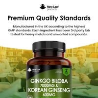 New Leaf Gingko Biloba & Korean Ginseng (120 Tablets)